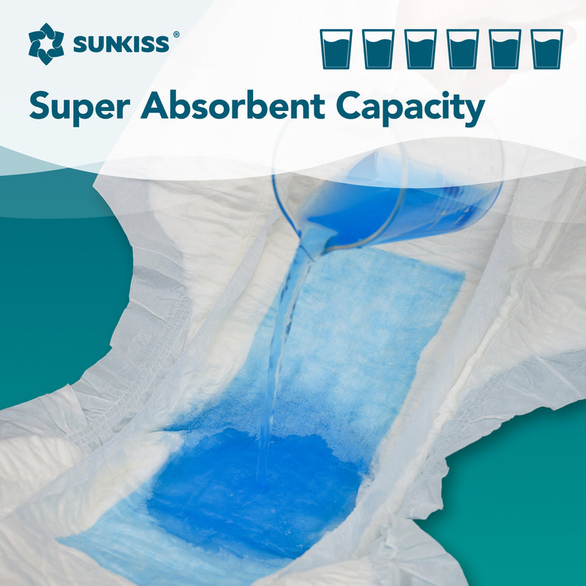 SUNKISS Overnight Adult Diapers Tabbed-Style Unisex