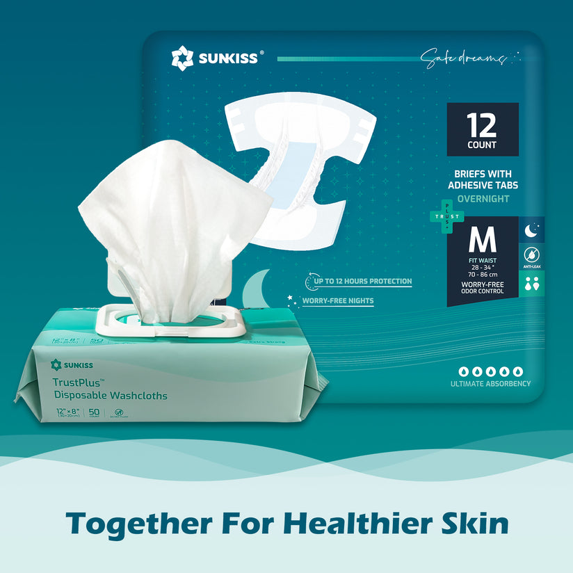 SUNKISS Overnight Adult Diapers Tabbed-Style Unisex