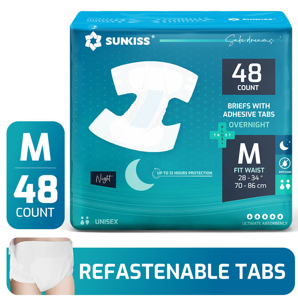 SUNKISS Overnight Adult Diapers Tabbed-Style Unisex