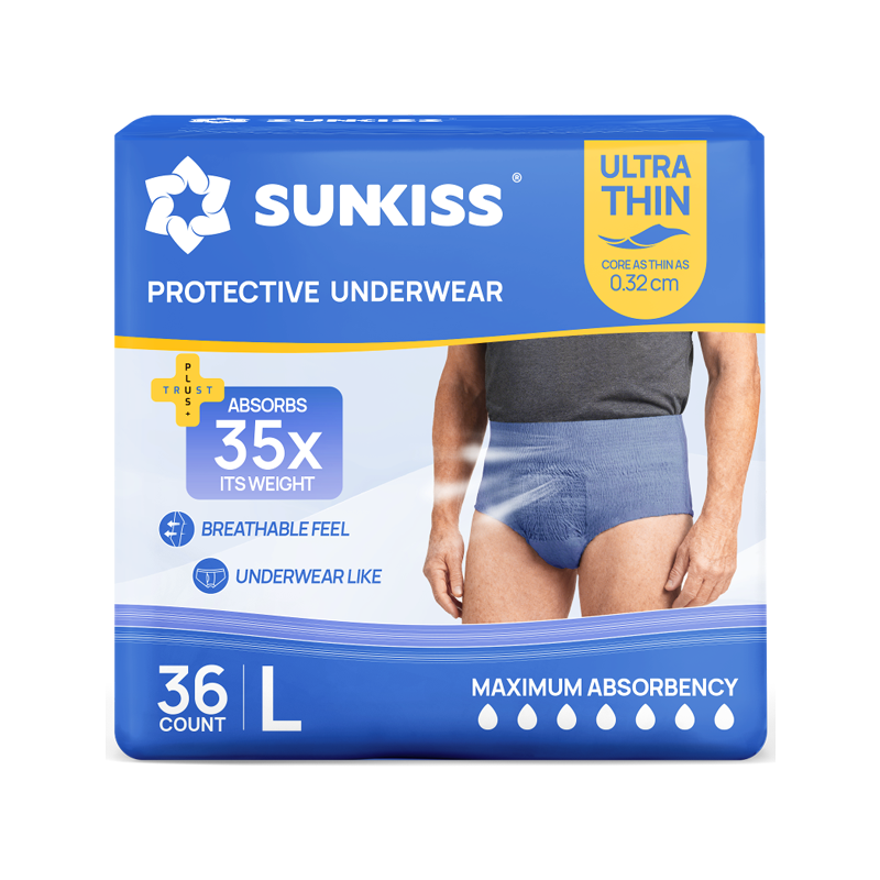 SUNKISS Ultra Thin & High Absorbency Incontinence Underwear for Men