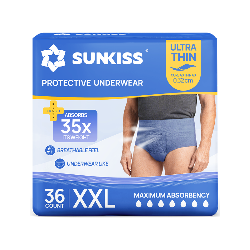 SUNKISS Ultra Thin & High Absorbency Incontinence Underwear for Men