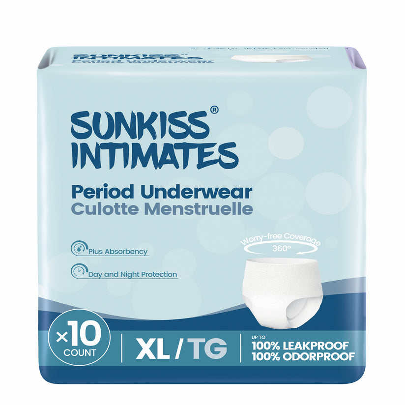 SUNKISS Disposable Period Underwear, Black/White