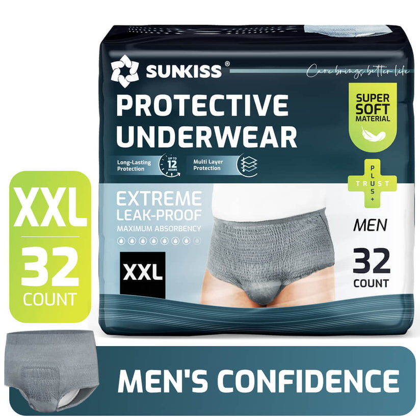 Sunkiss Men's Daytime Protective Underwear, Size XXL, 16 count