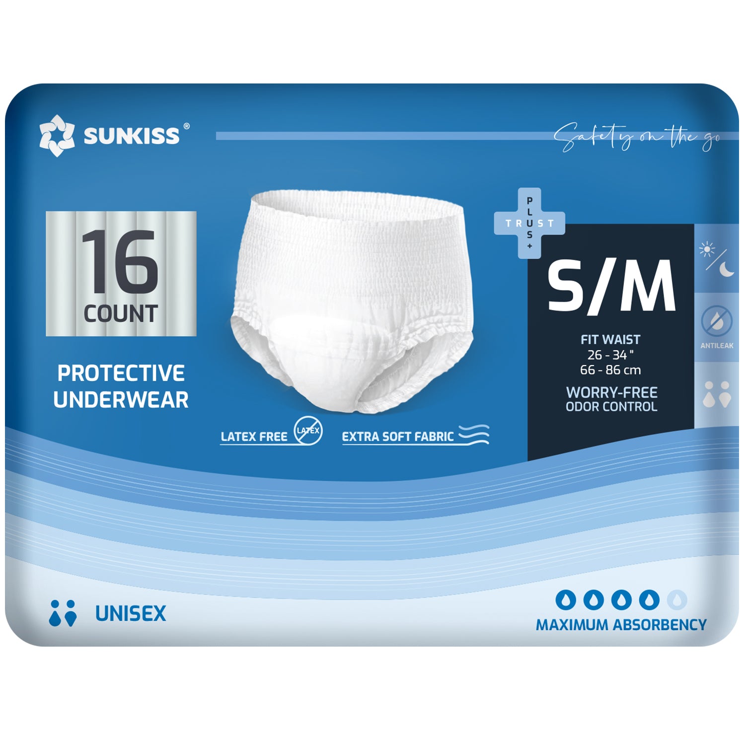 SUNKISS TrustPlus+ Unisex-Schutzunterwäsche mit maximaler Saugfähigkeit