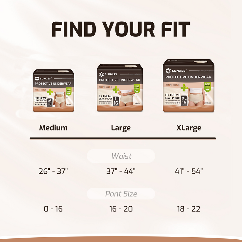 SUNKISS Women's Daytime Protective Underwear