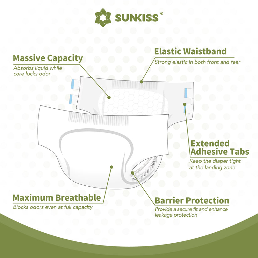 SUNKISS Masterpiece® Adult Diapers With Tabs