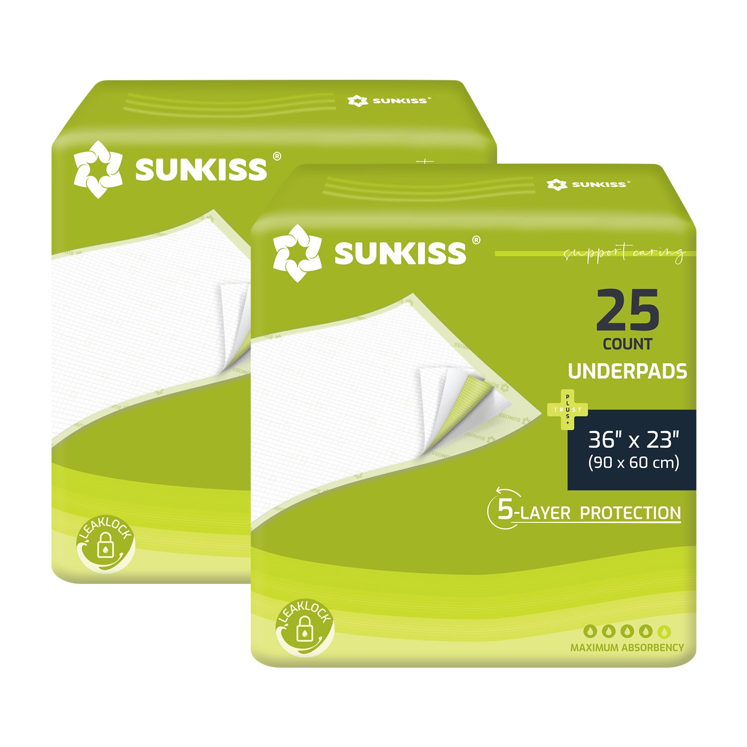 SUNKISS Trustplus® Disposable Bed Pads for Incontinence, Multi-Function Underpads