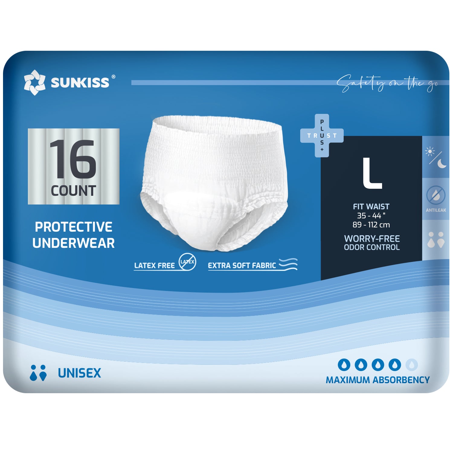 SUNKISS TrustPlus+ Unisex-Schutzunterwäsche mit maximaler Saugfähigkeit