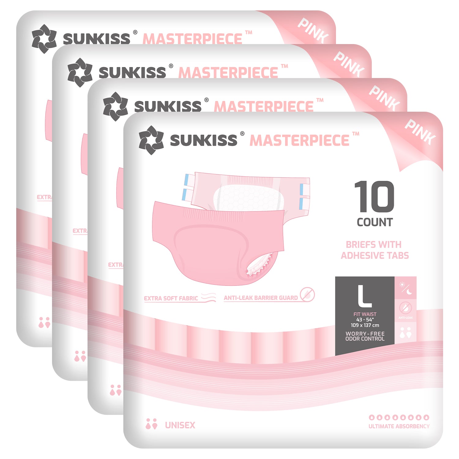 SUNKISS Masterpiece® Pink Windeln für Erwachsene mit ultimativer Saugfähigkeit