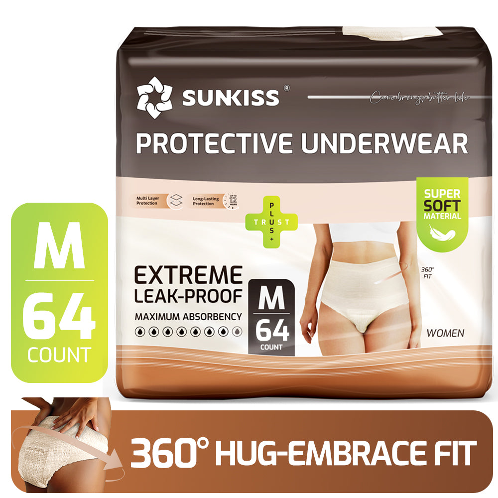 SUNKISS Women Incontinence Underwear, Daytime Disposable Postpartum Adult Panties, Protective Pull Ups with Maximum Absorbency