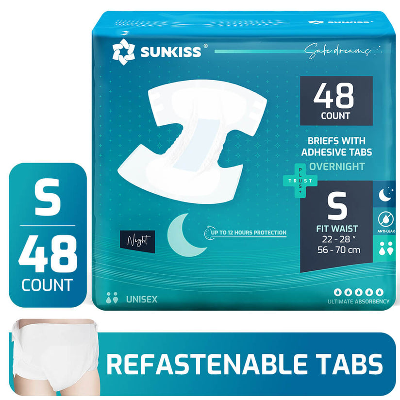 SUNKISS Overnight Adult Diapers Tabbed-Style Unisex