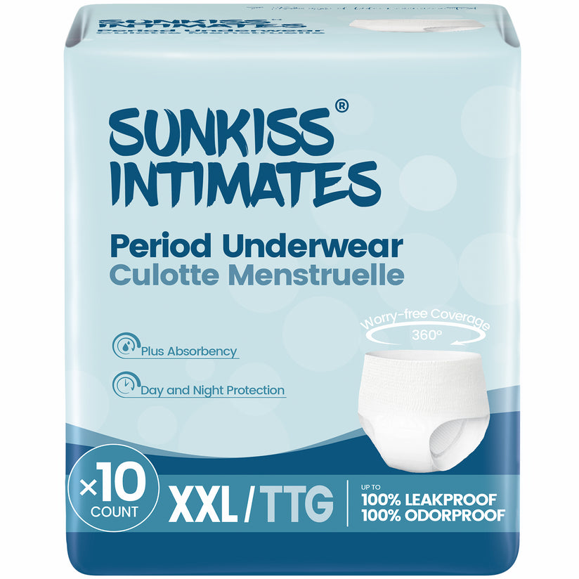 SUNKISS Disposable Period Underwear, Black/White