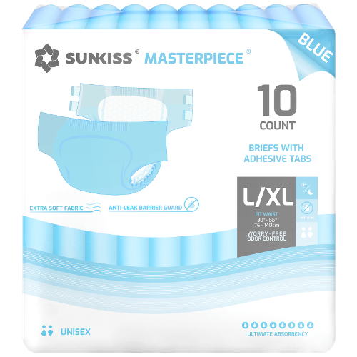 SUNKISS Masterpiece blue adult diapers with tabs icon