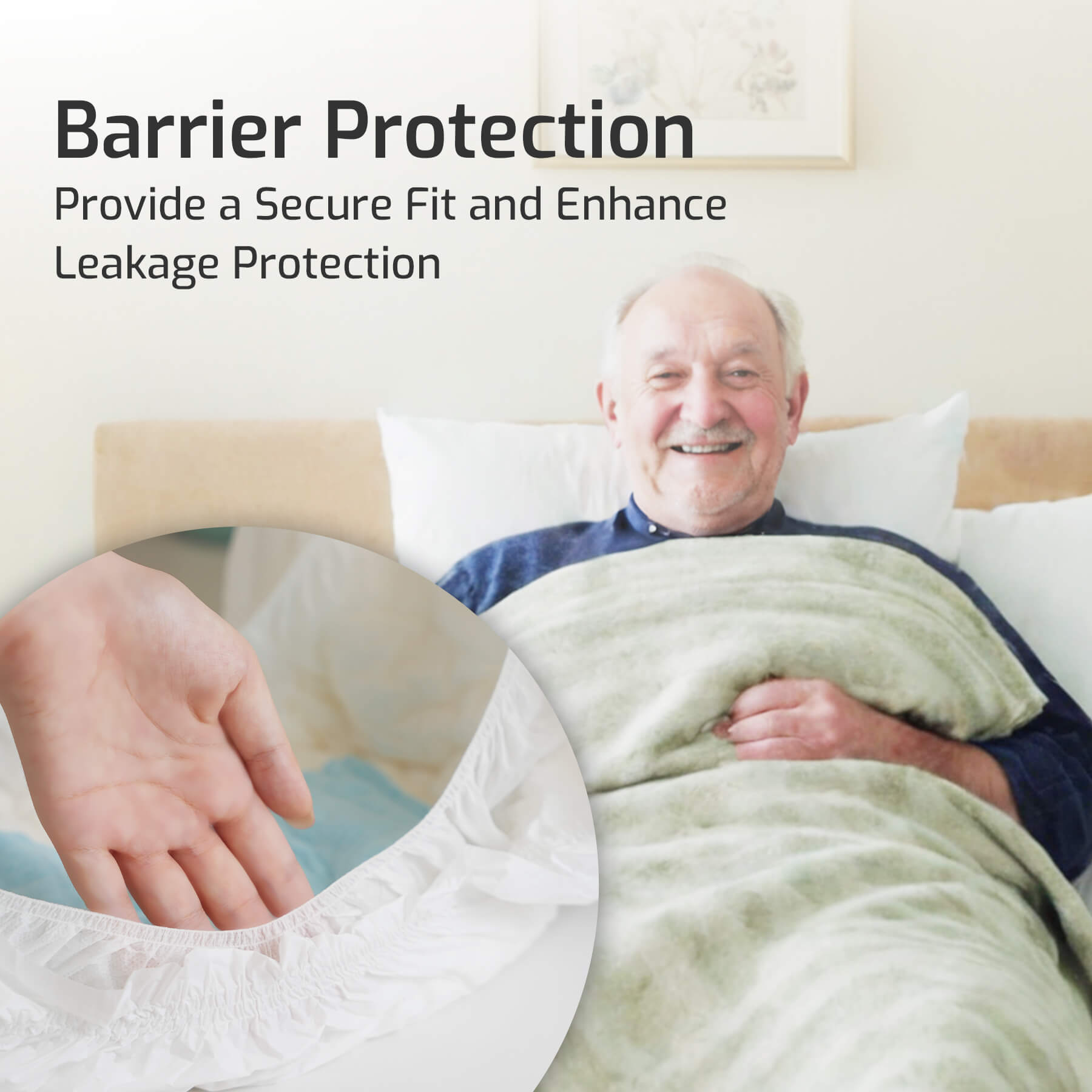 Barrier protection provides a secure fit and enhances leakage prevention, keeping users comfortable and confident throughout the day and night.