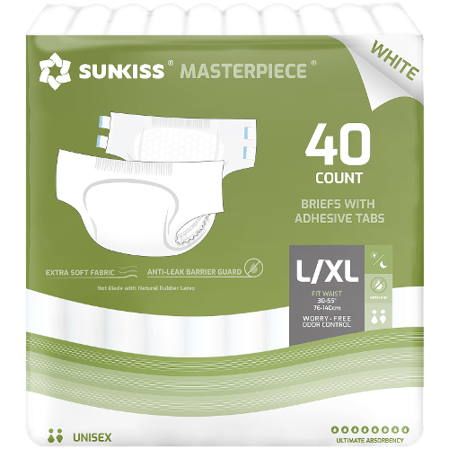 SUNKISS Masterpiece white adult diapers with tabs icon