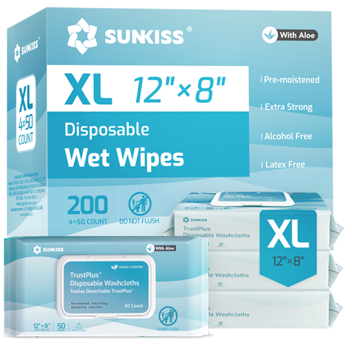 SUNKISS TrustPlus fresh extra thick body wet wipes icon