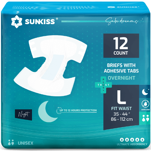 SUNKISS TrustPlus overnight unisex adult diapers with tabs icon 