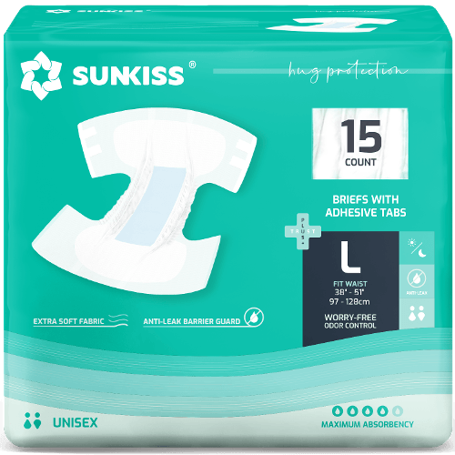 SUNKISS TrustPlus unisex adult diapers with tabs icon